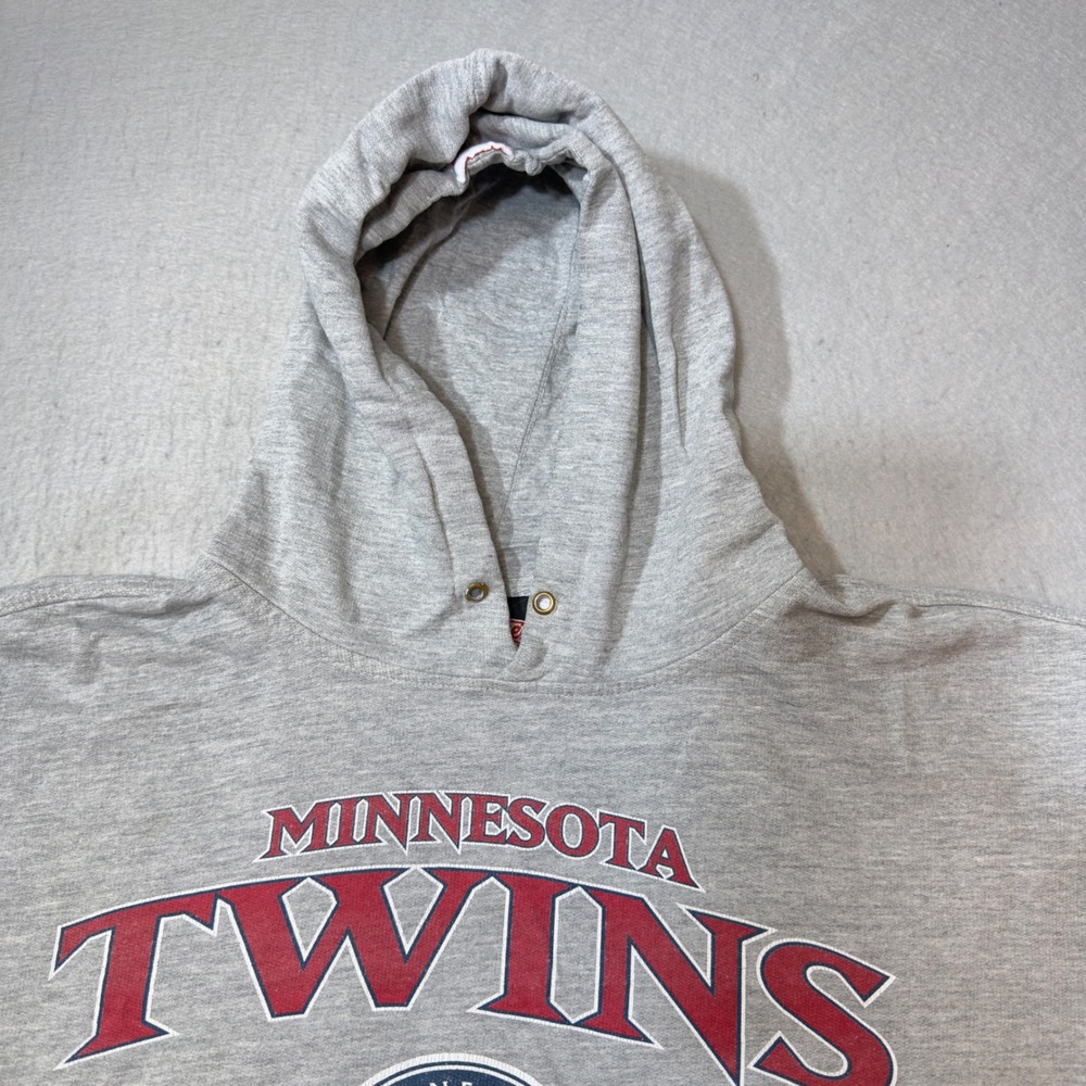 Stitches Minnesota Twins‎ Hoodie Mens Large Gray Good MLB Baseball Pullover